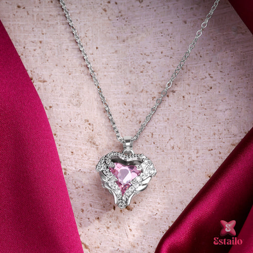 Silver Divine Heart Necklace