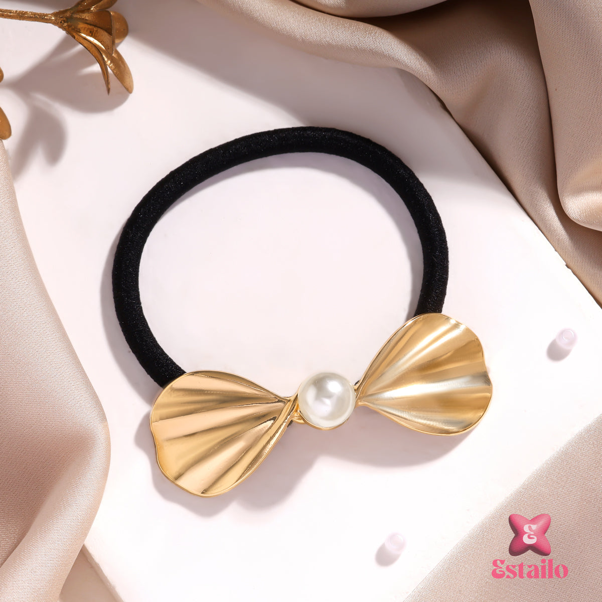 Gilded Ocean Bow Hair Ties