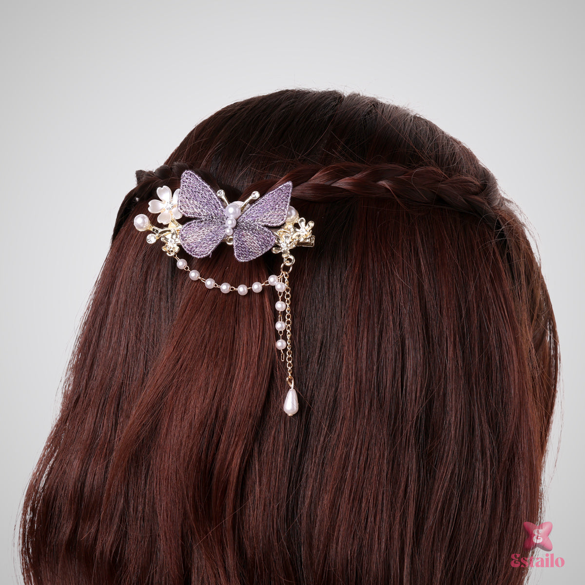 Purple Butterfly Hair Clip
