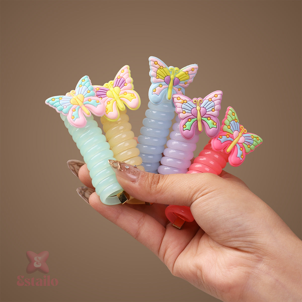 Butterfly Spiral Hair Ties (pack of 2)