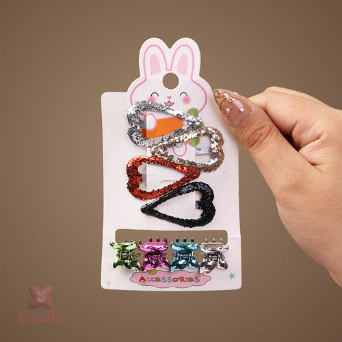 Sparkling Heart Mini Claw Clip