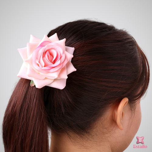 Pink Rose Hair Rubber