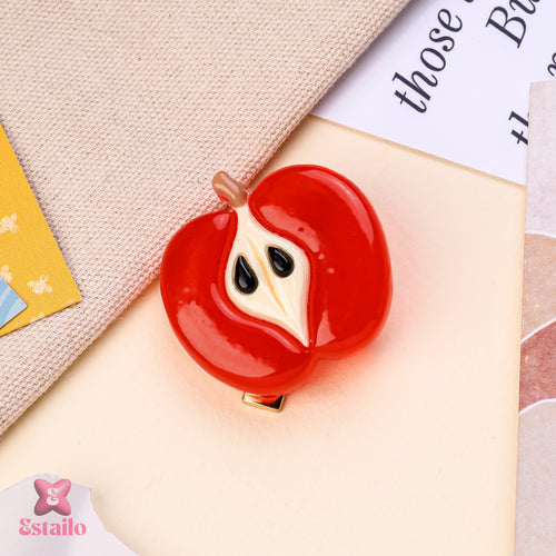 Apple Slice Hair Clip