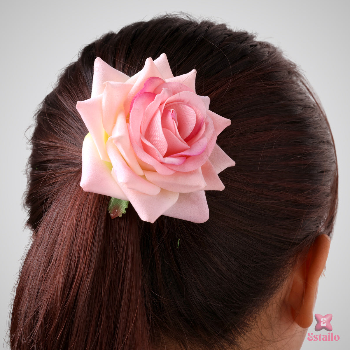 Pink Rose Hair Rubber