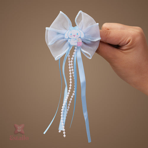 Kitty Bow Hair Clip