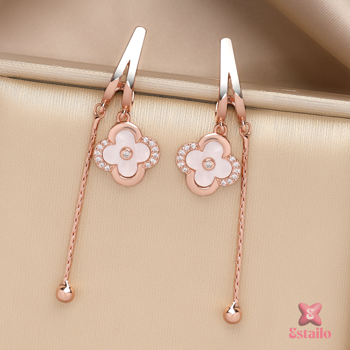 Rose Gold Radiance Drops Earrings