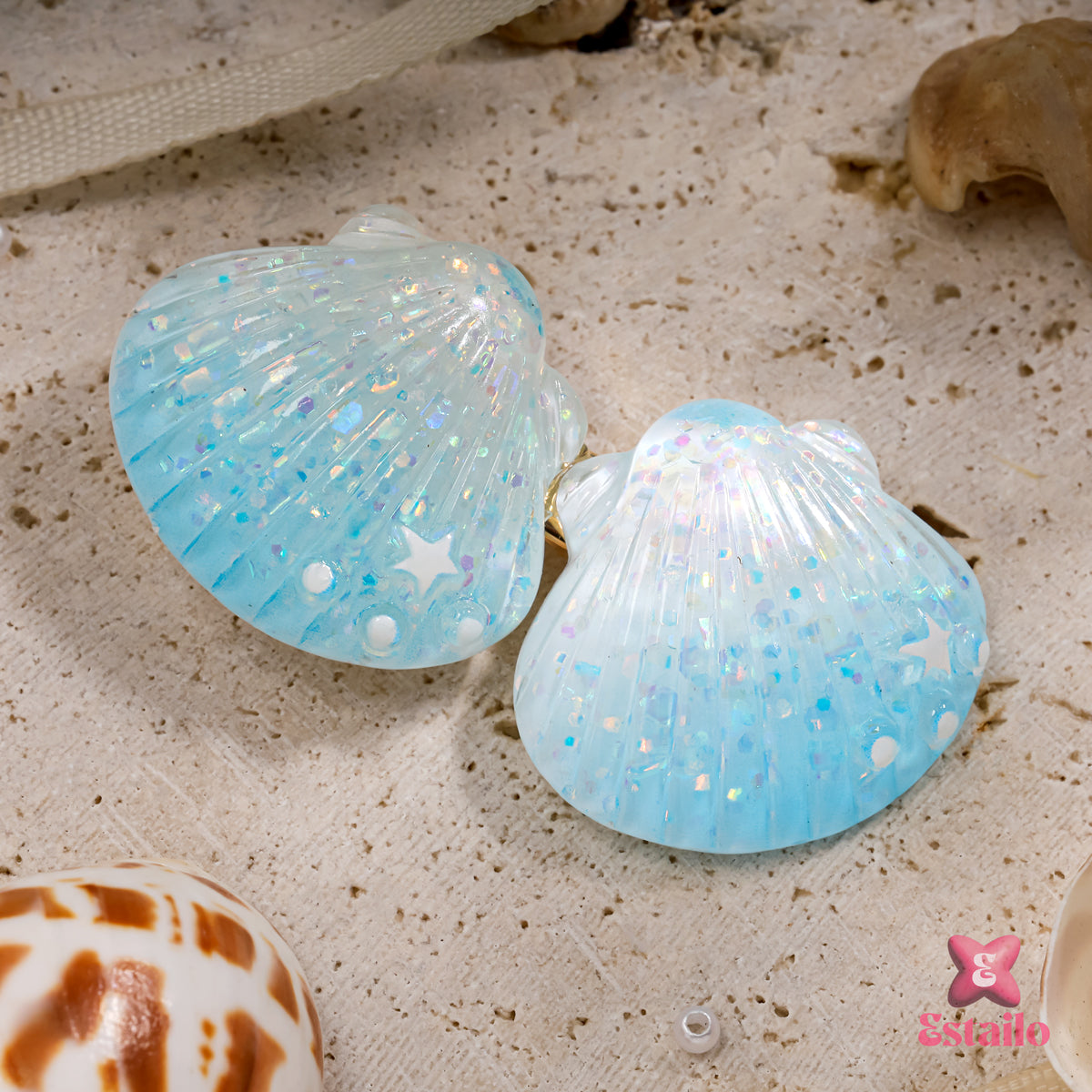 Glittering Ocean Hair Clip