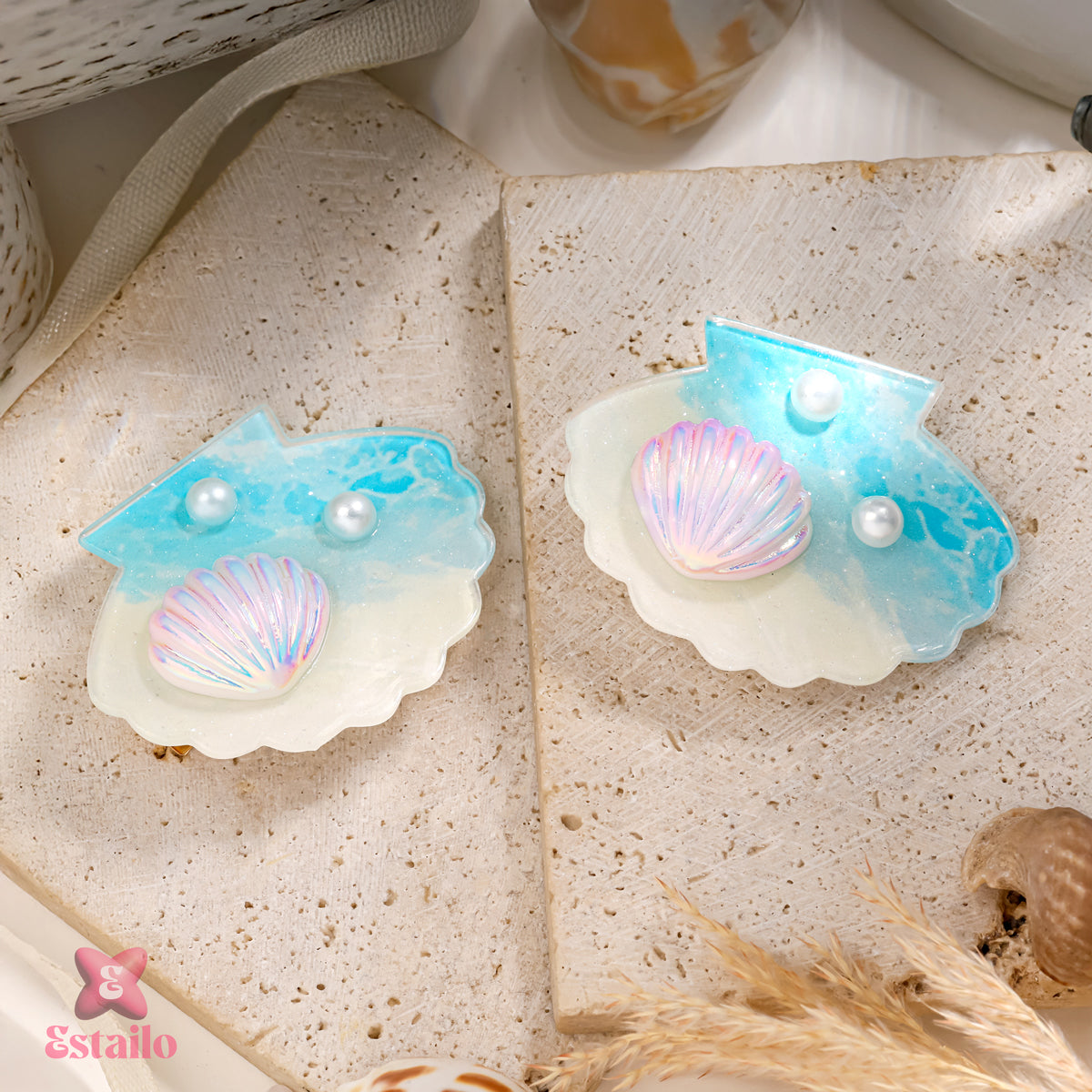 Seashell Resin Clip