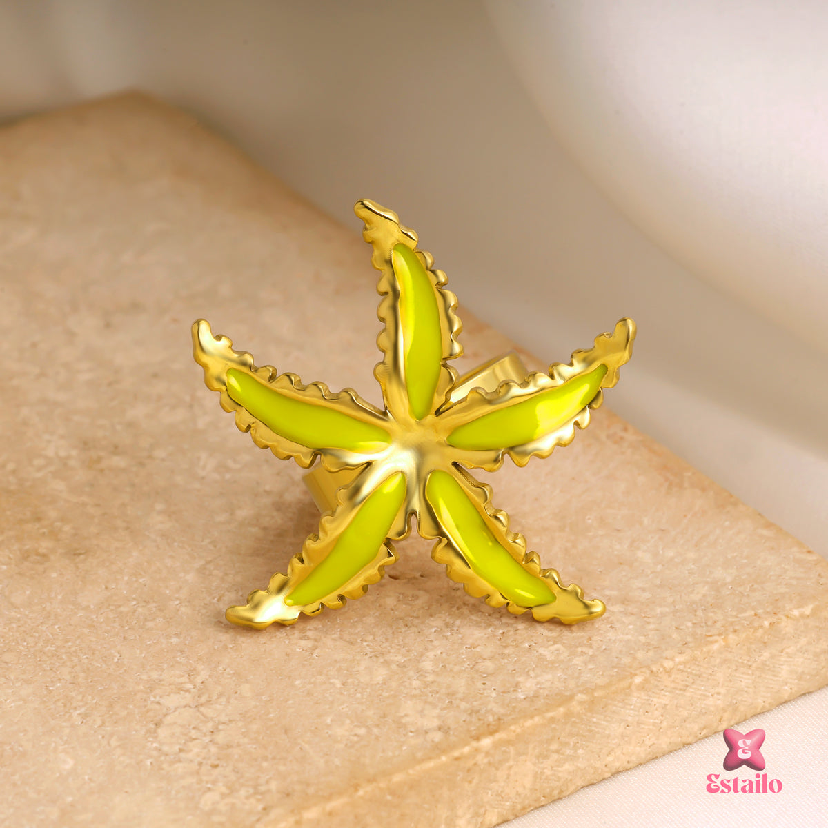 Golden Tide Starfish Ring