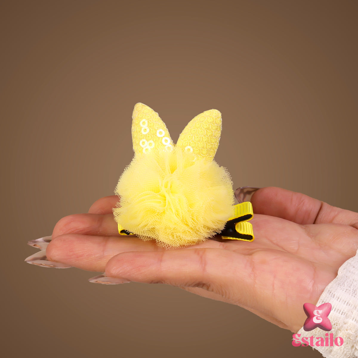 Yellow Bunny Hair Clip