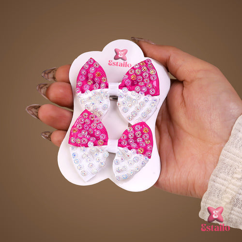 Sparkling Celebration Bows Clip
