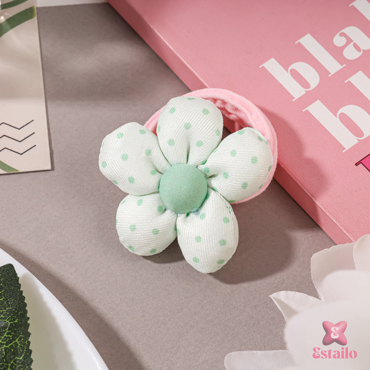 Enamel Blossom Hair Tie