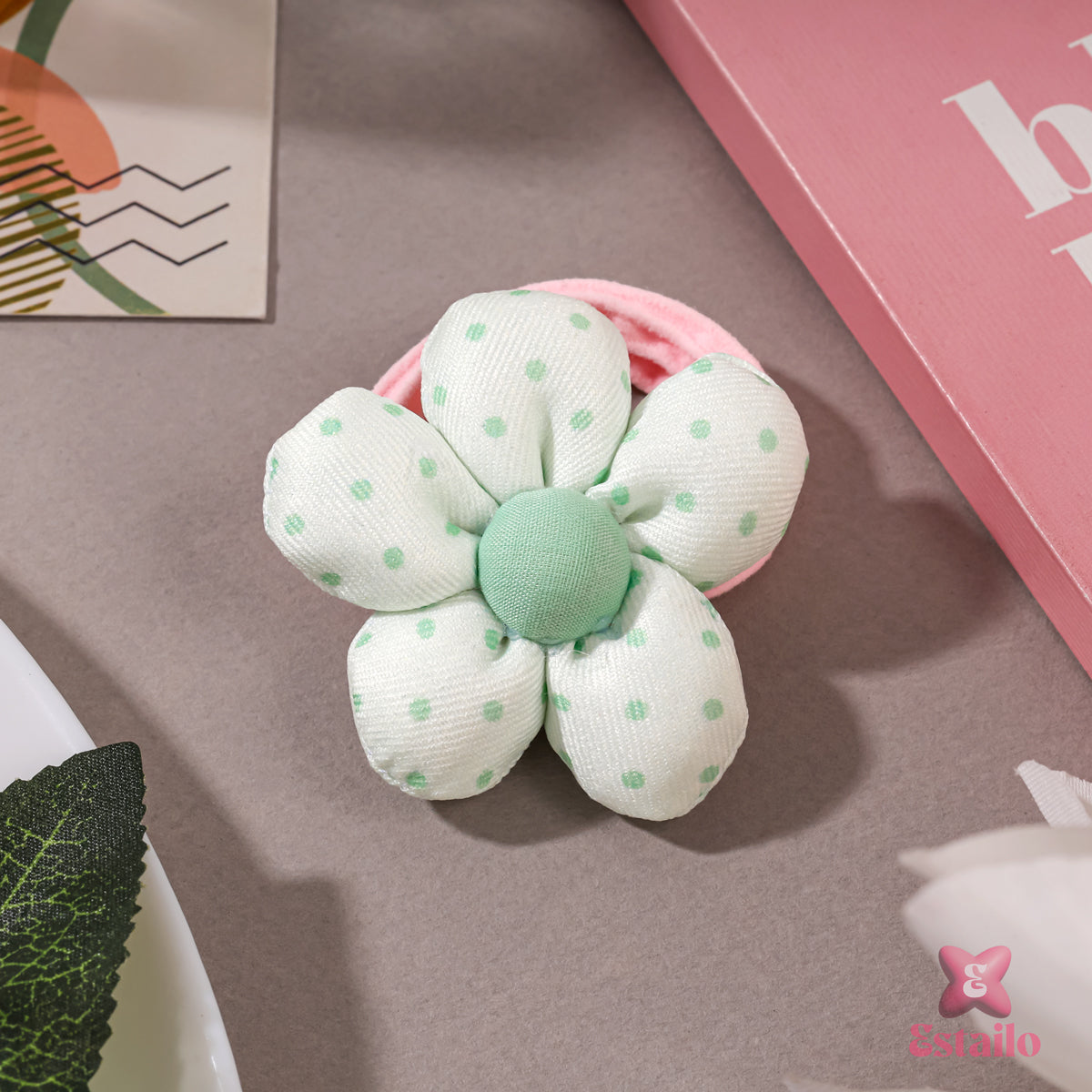 Enamel Blossom Hair Tie
