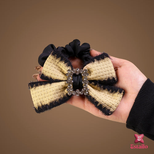 Chic Buckle Bow Scrunchie