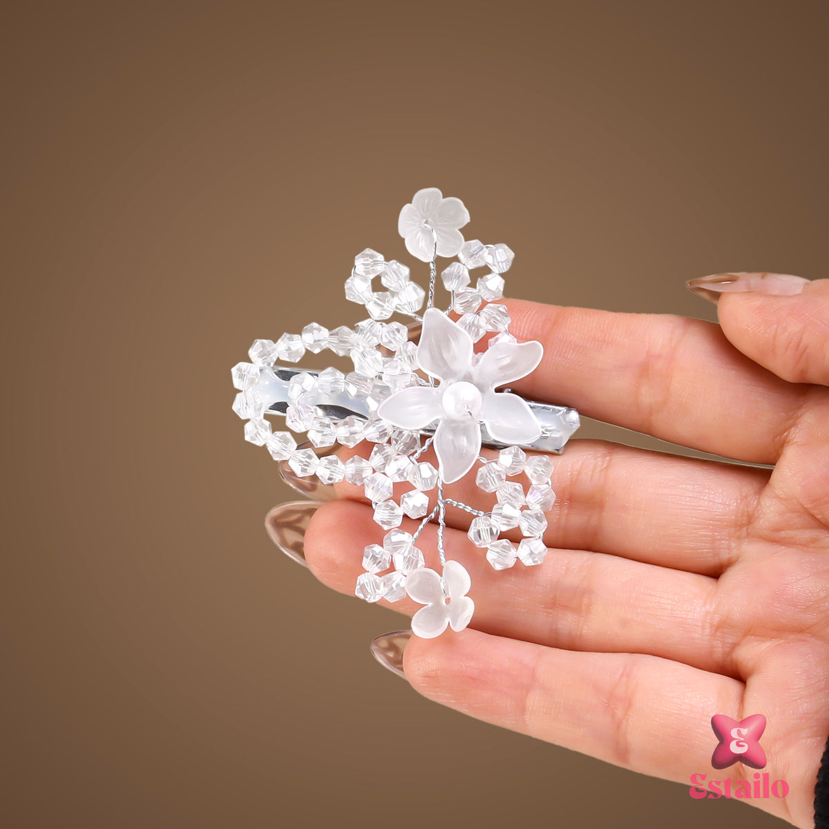 Floral pearl Hair Clip