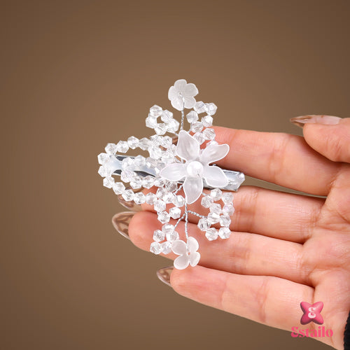 Floral pearl Hair Clip