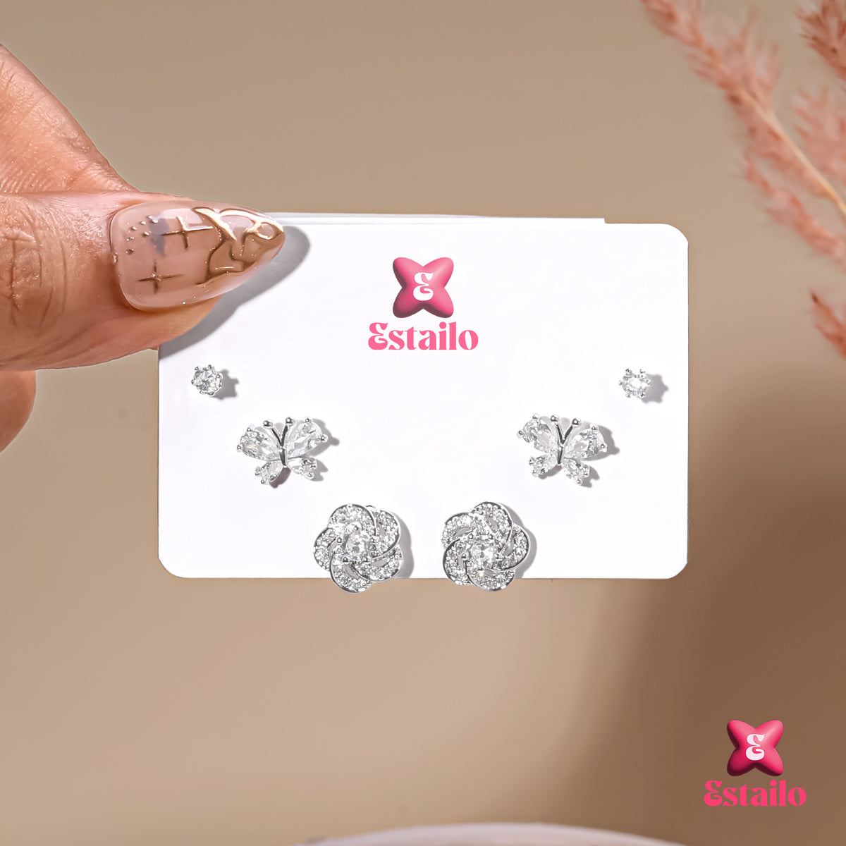 Flutter & Bloom Trio Earrings