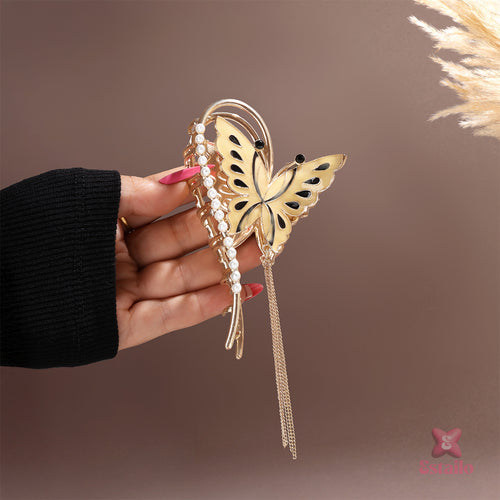 Rhinestone Butterfly Hair Claw