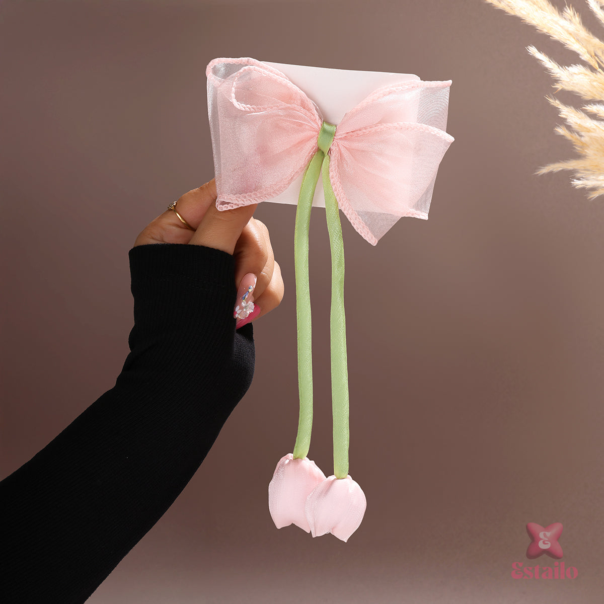 Tulip Bloom Hair Bow Clip