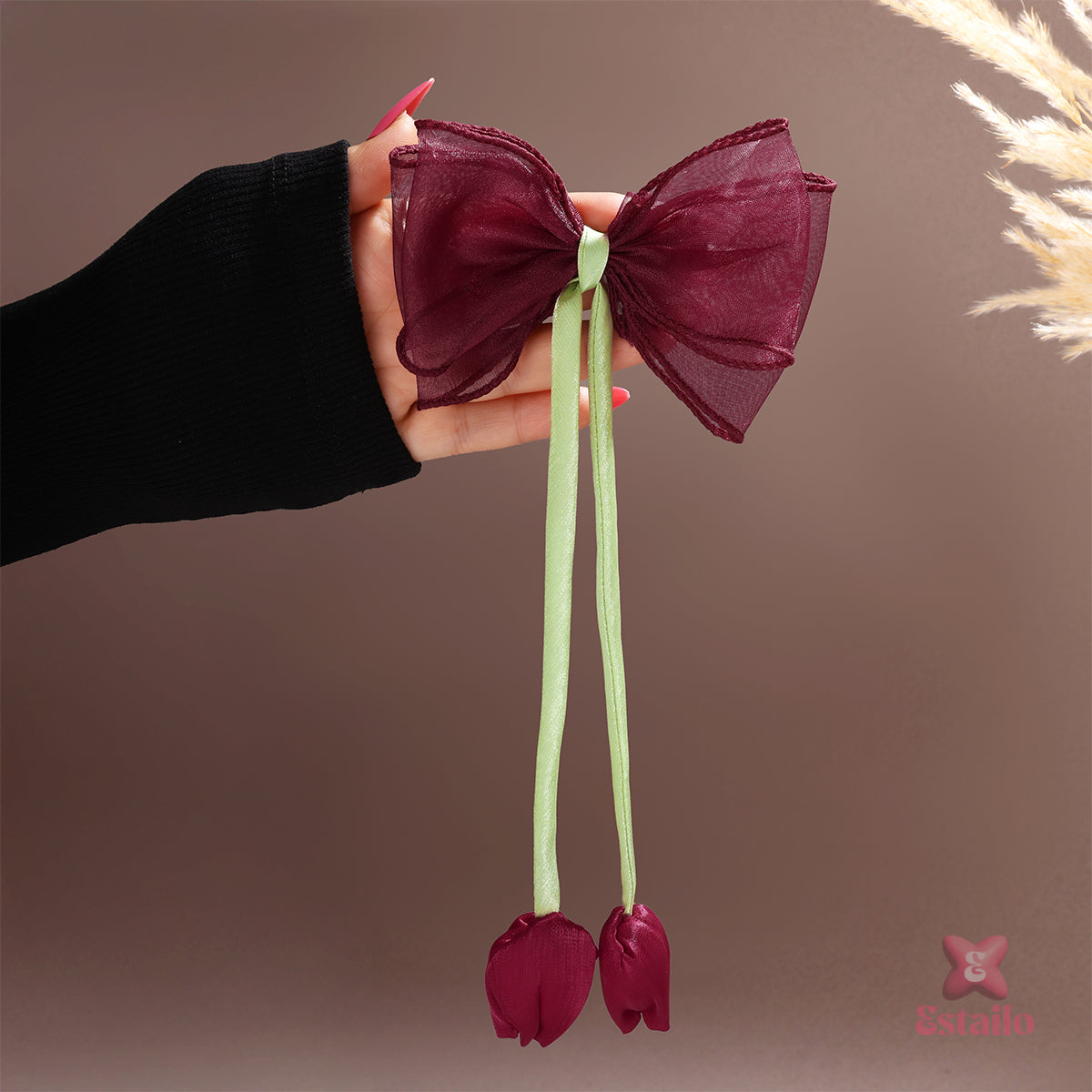 Tulip Tail Hair Bow Clip