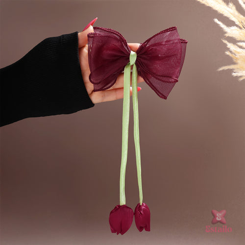 Tulip Tail Hair Bow Clip