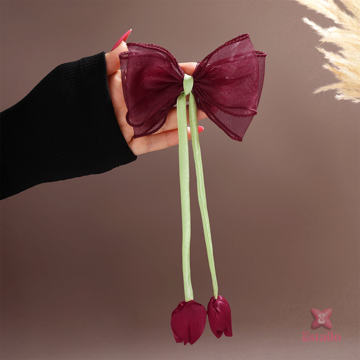 Tulip Tail Hair Bow Clip