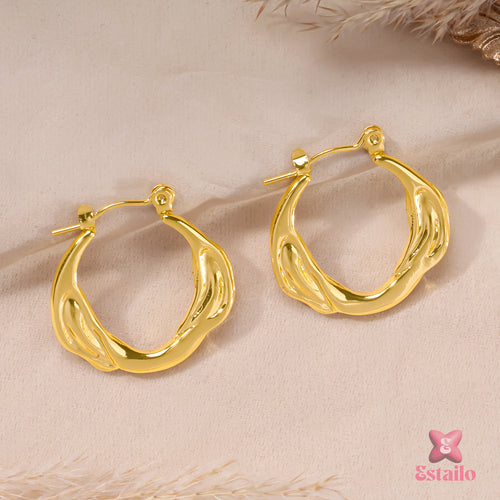 Waverly Gold Hoops Earrings