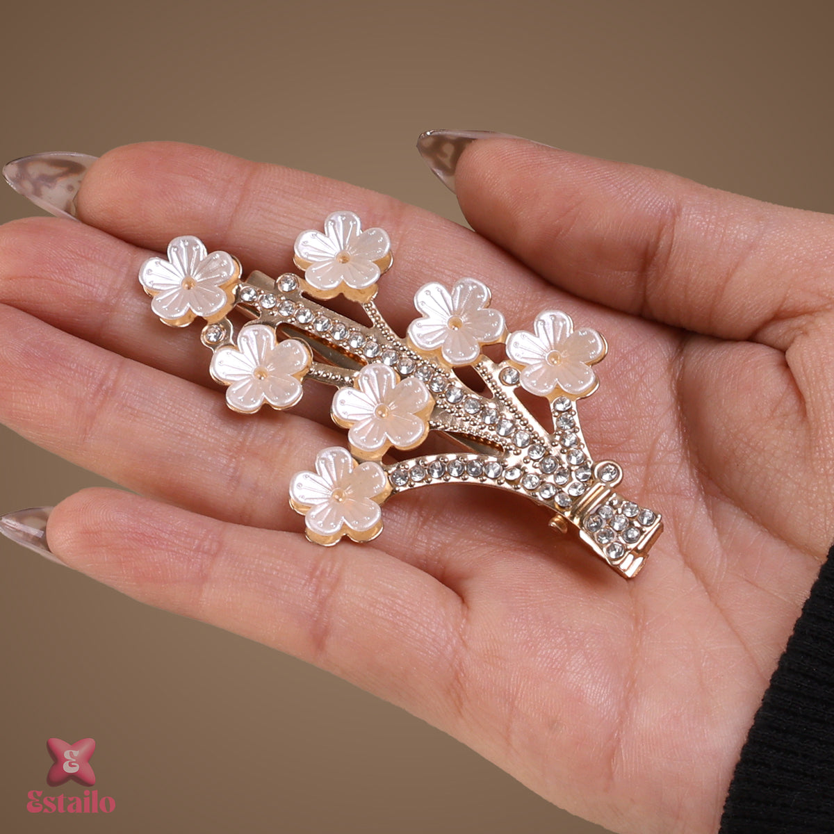 Daisy Crystal Hair Clip