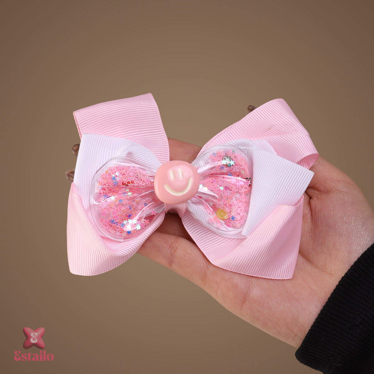 Sparkling Bow Pink Clip