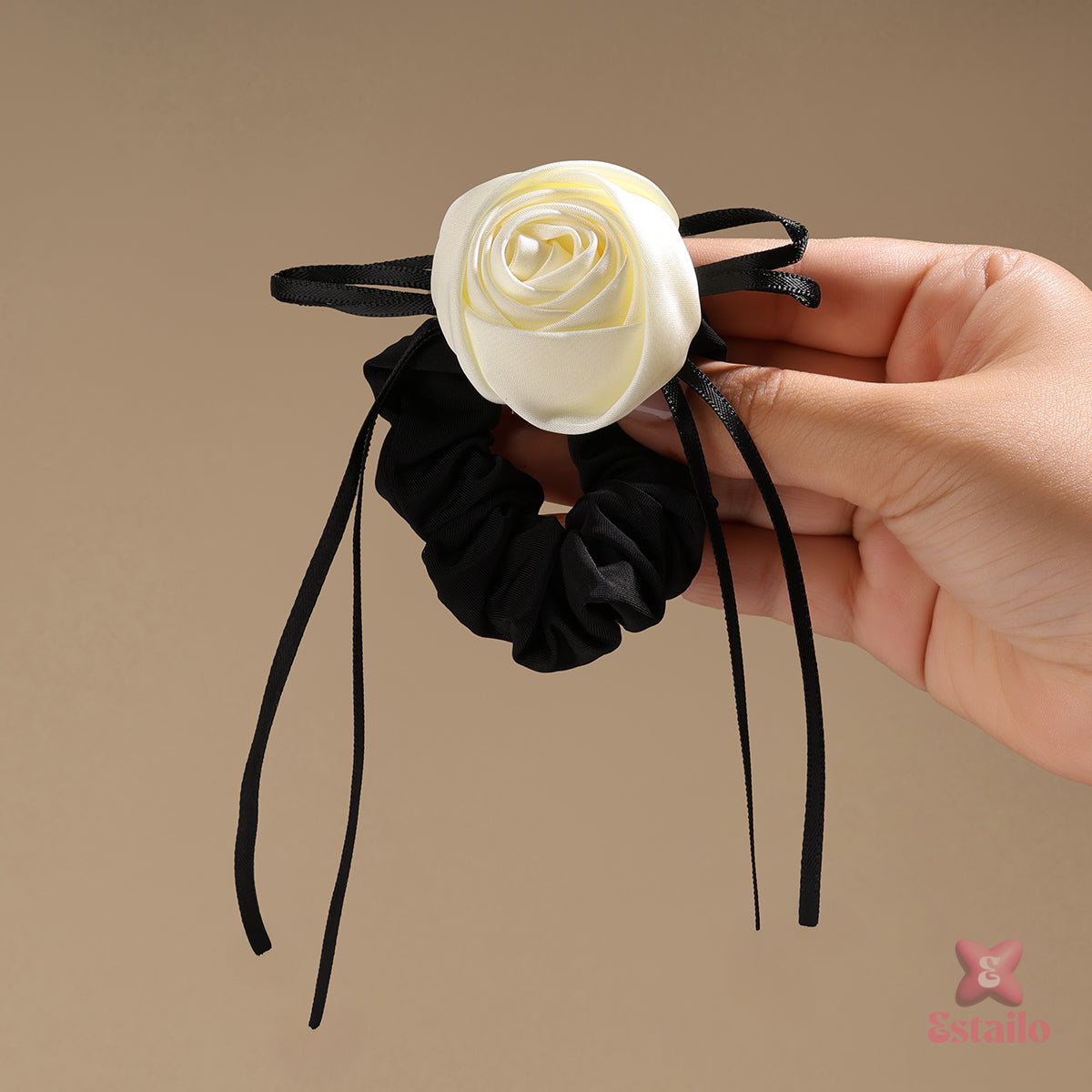 Enchanted Rose Hair Tie
