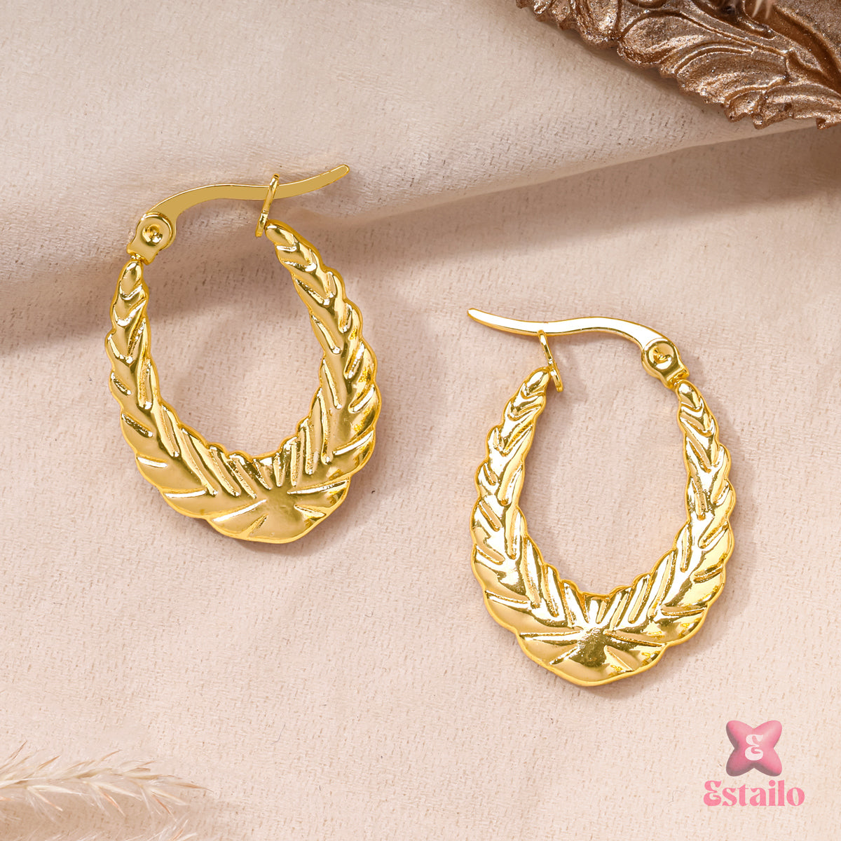 Leafstream Hoops Earrings