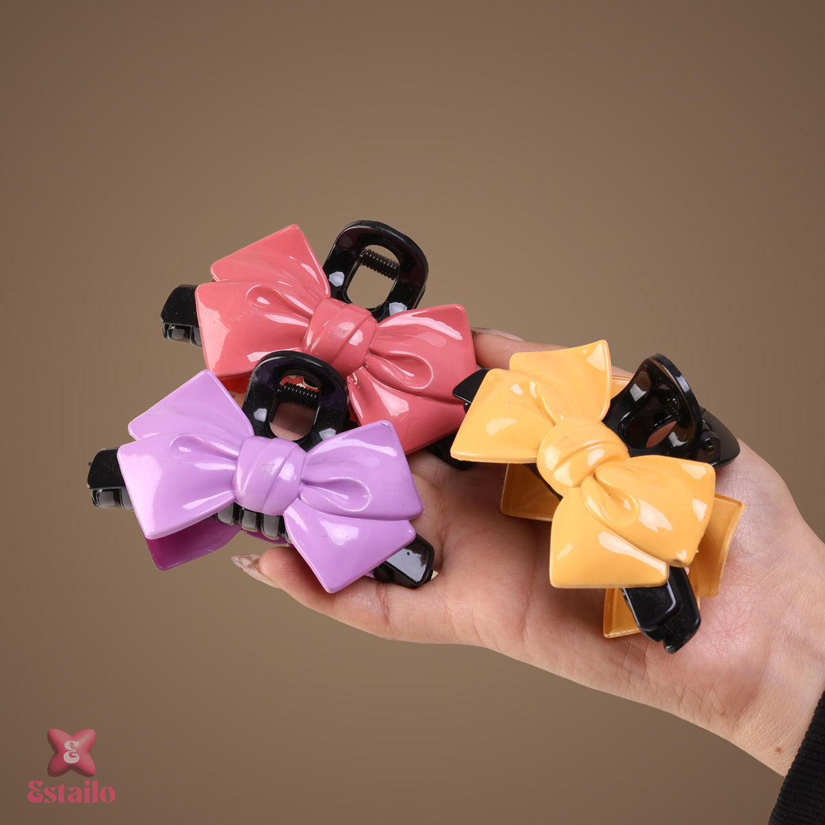Dual-Tone Bow Hair Claw (pack of 1)