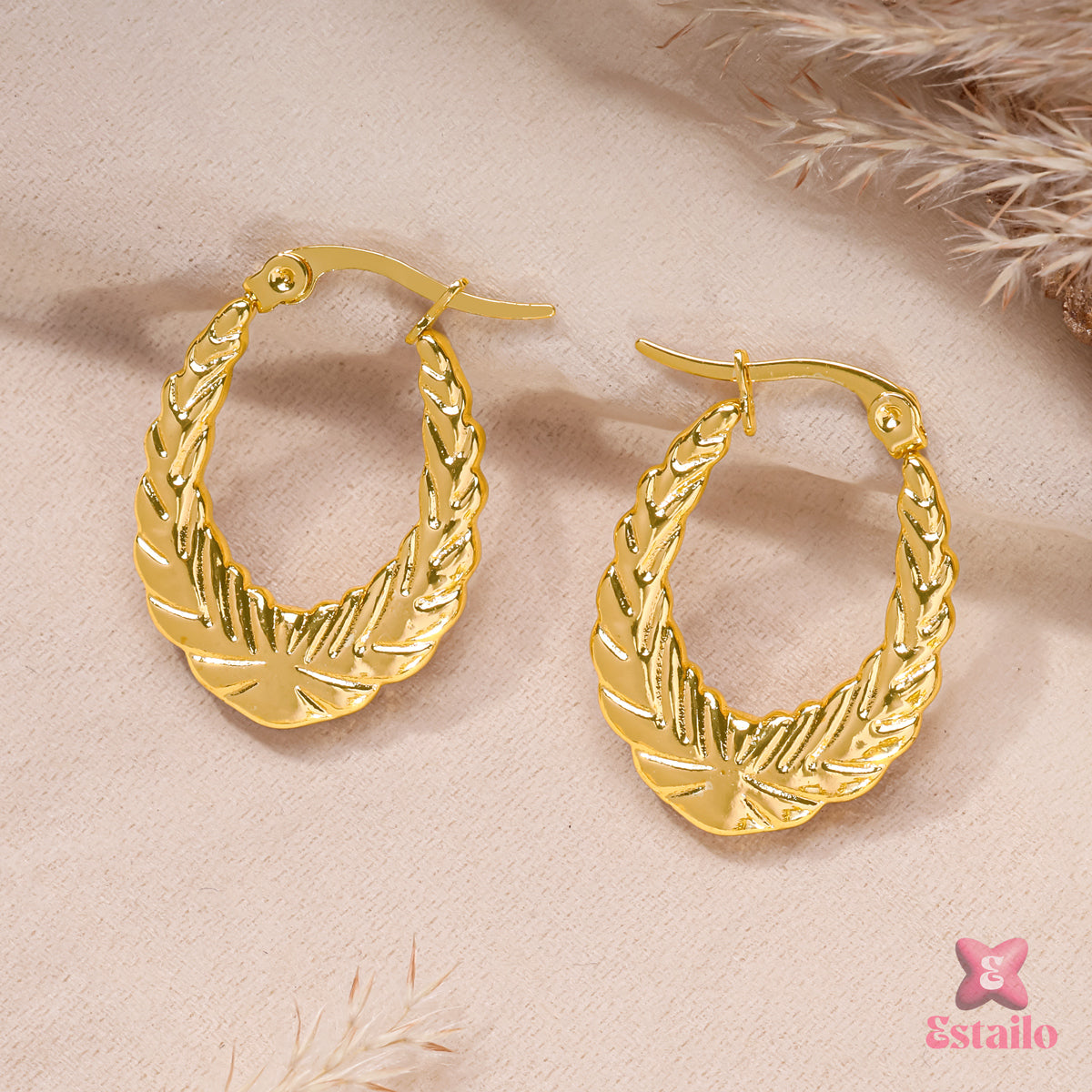 Leafstream Hoops Earrings