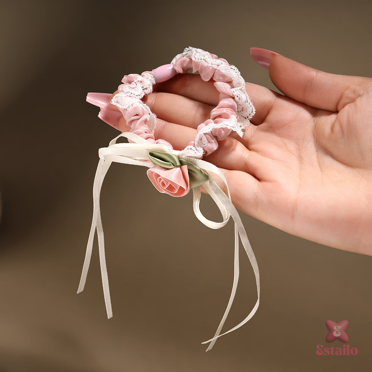 Lacy Bloom Scrunchie