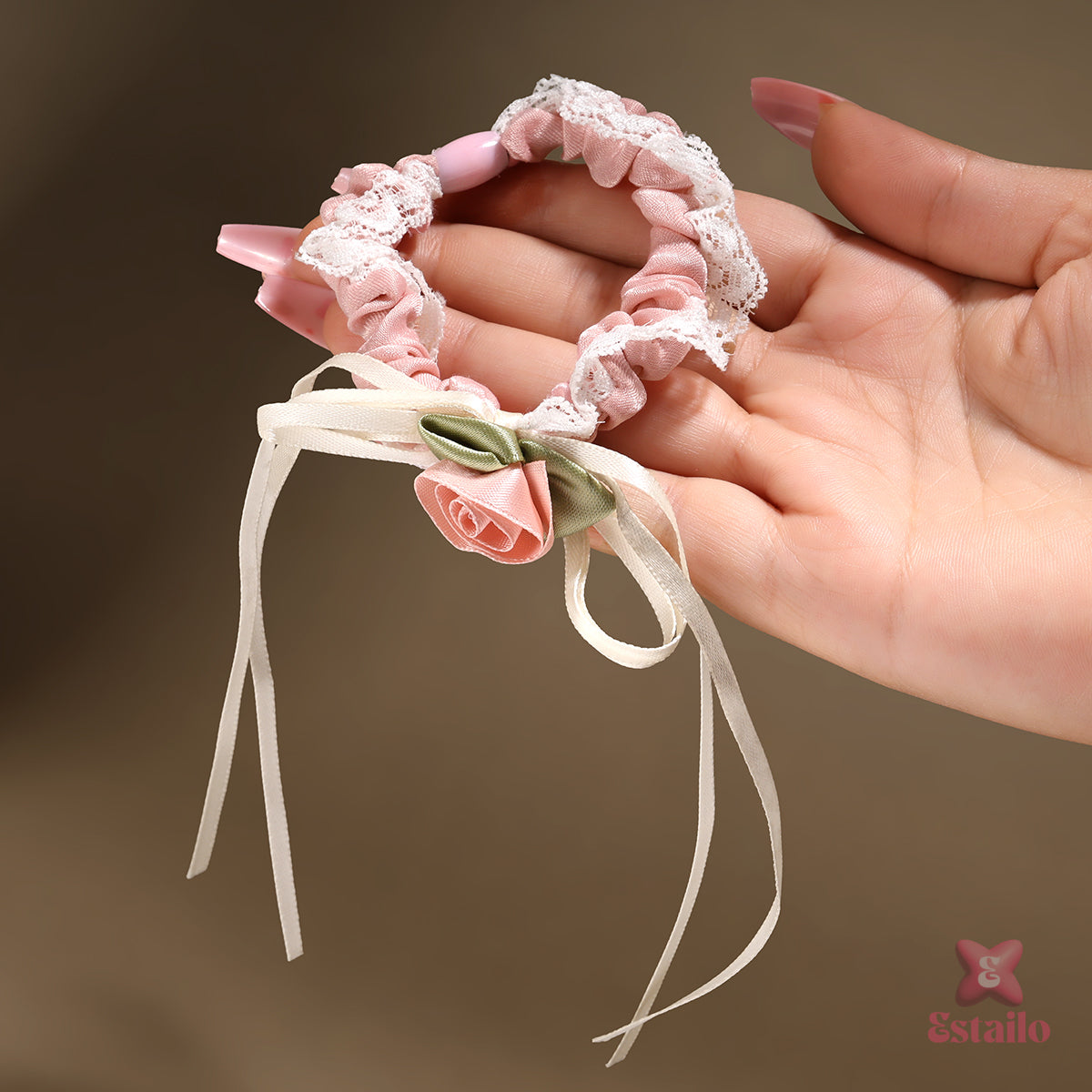 Lacy Bloom Scrunchie