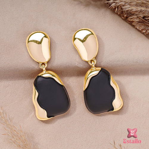 Golden Ripple Drops Earrings