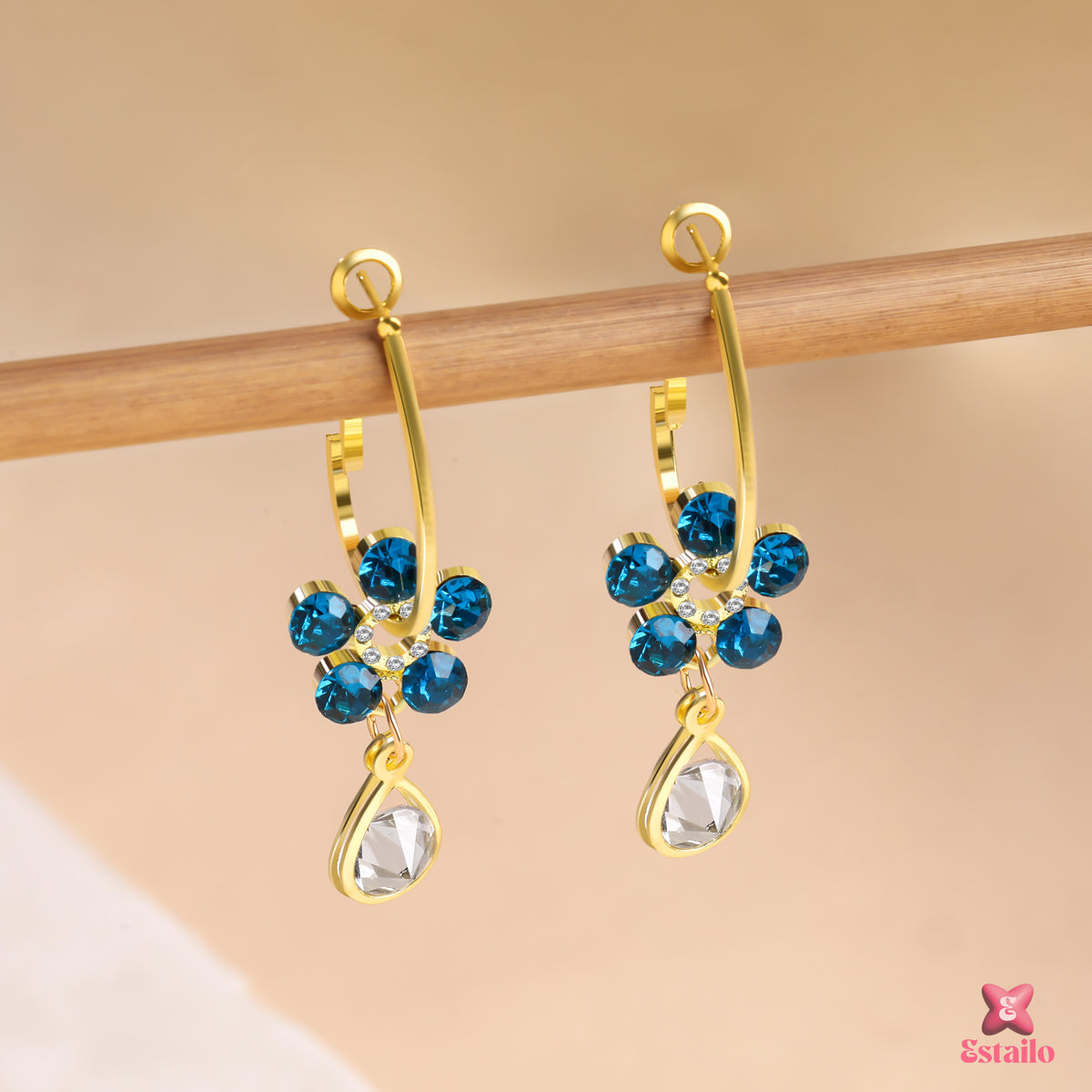 Zircon Flower Earrings