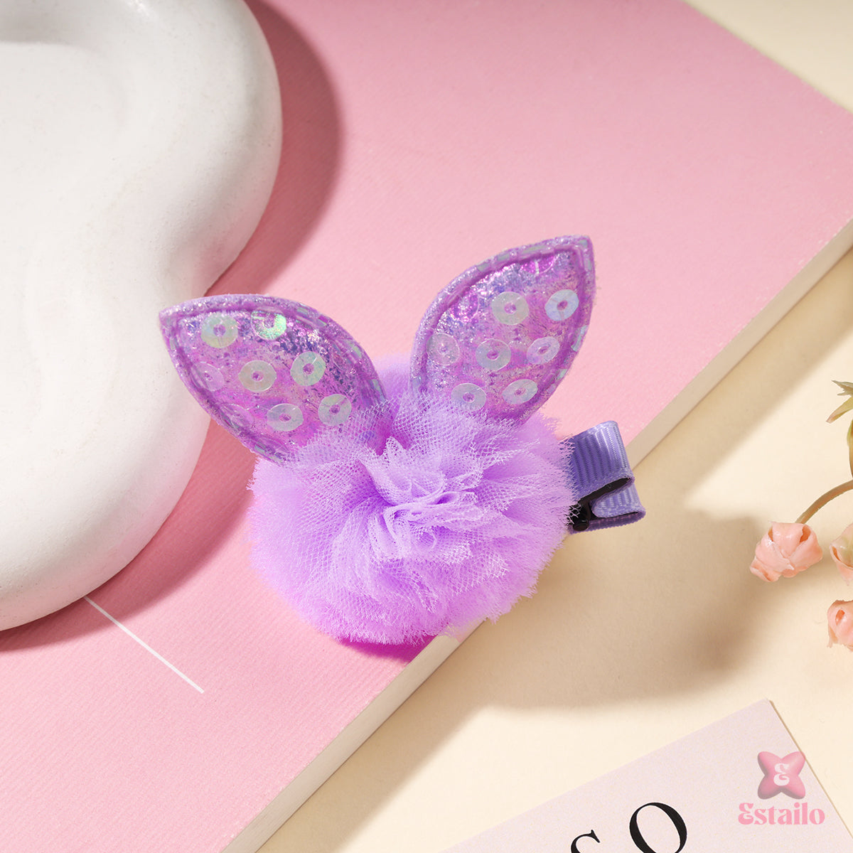 Cotton Candy Bunny Clip