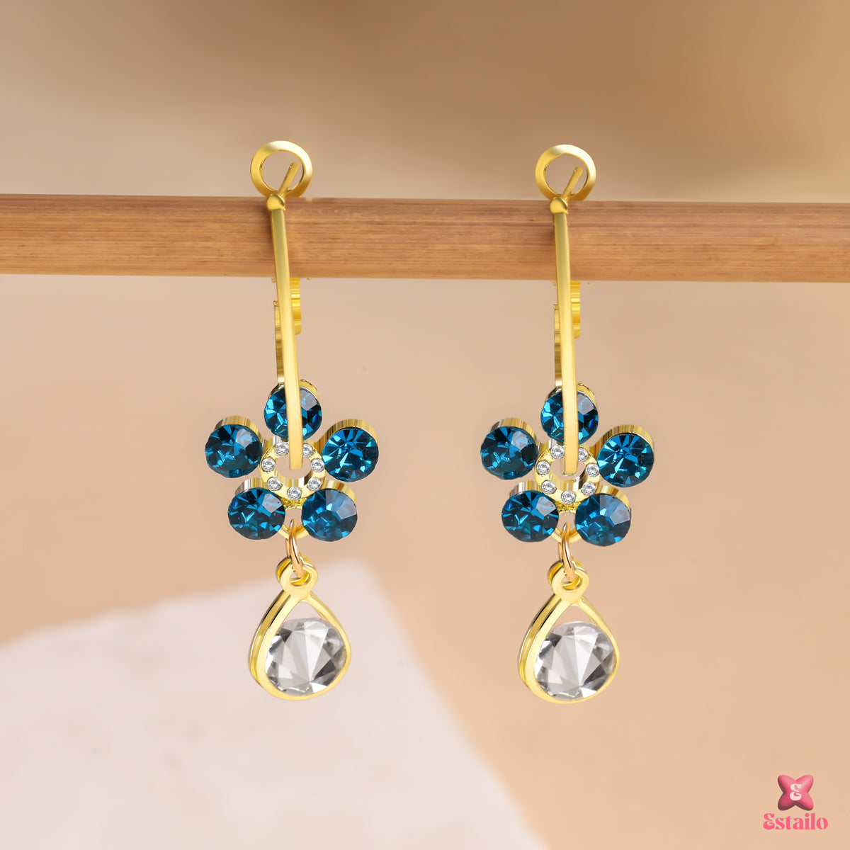 Zircon Flower Earrings