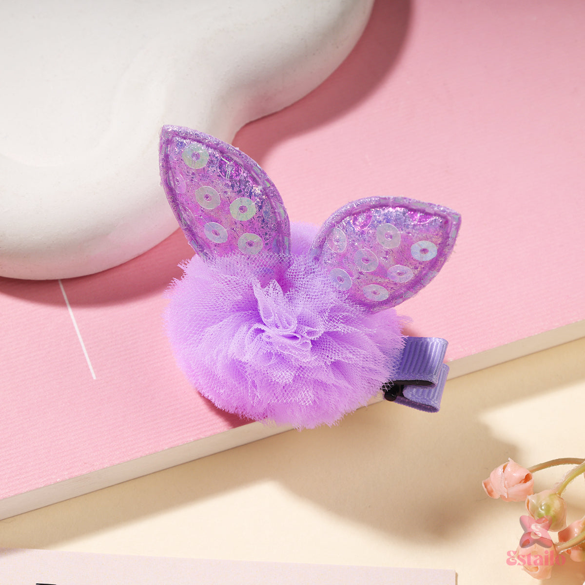 Cotton Candy Bunny Clip