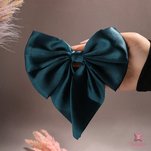 Dewdrop Green Bow Clip