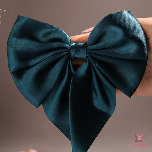 Dewdrop Green Bow Clip