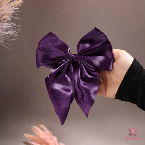 Violet Vogue Bow Clip
