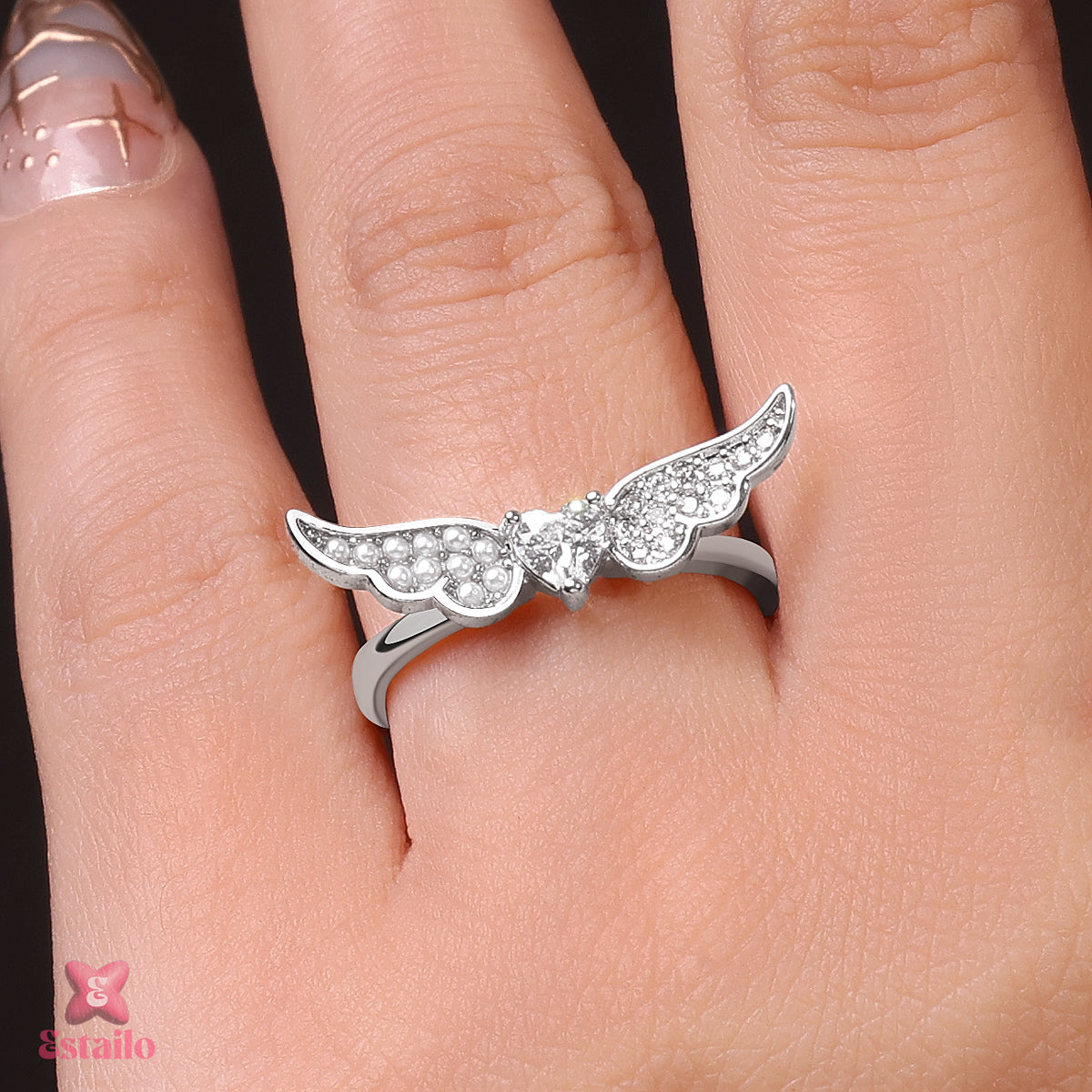 Angel Wings Silver Ring