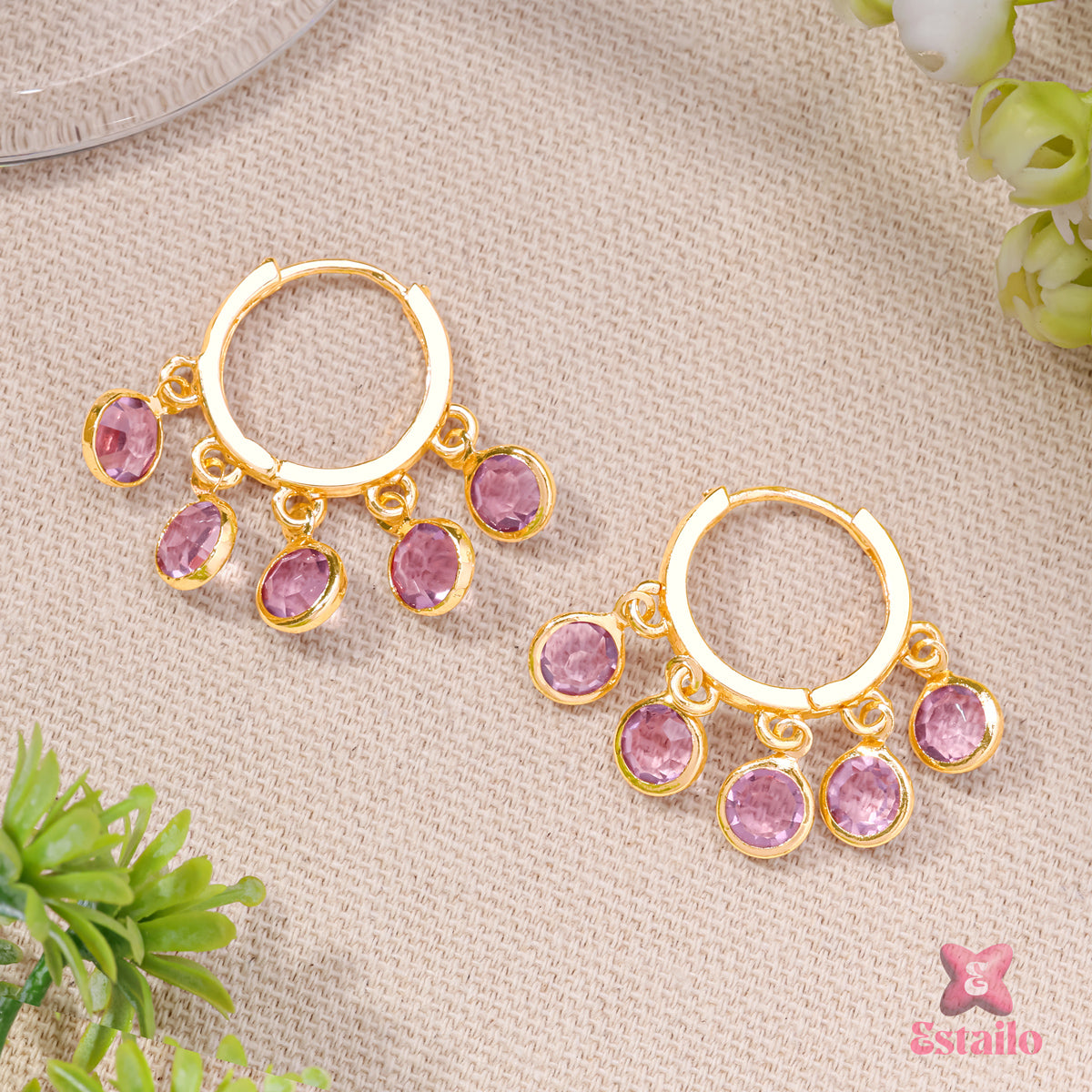 Gilded Rose Drops Earrings
