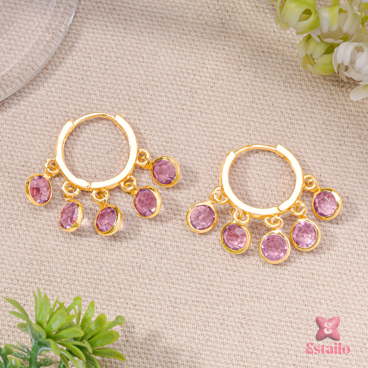 Gilded Rose Drops Earrings