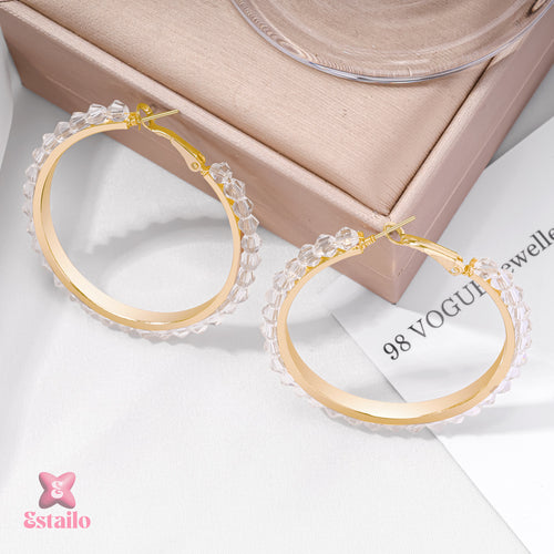 Sparkle Statement Hoops Earring