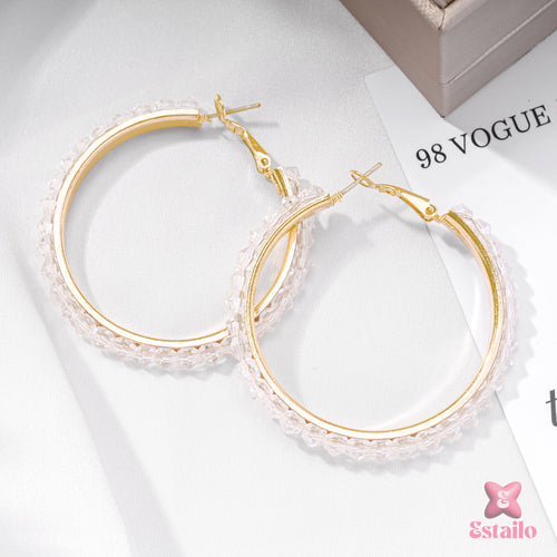 Sparkle Statement Hoops Earring