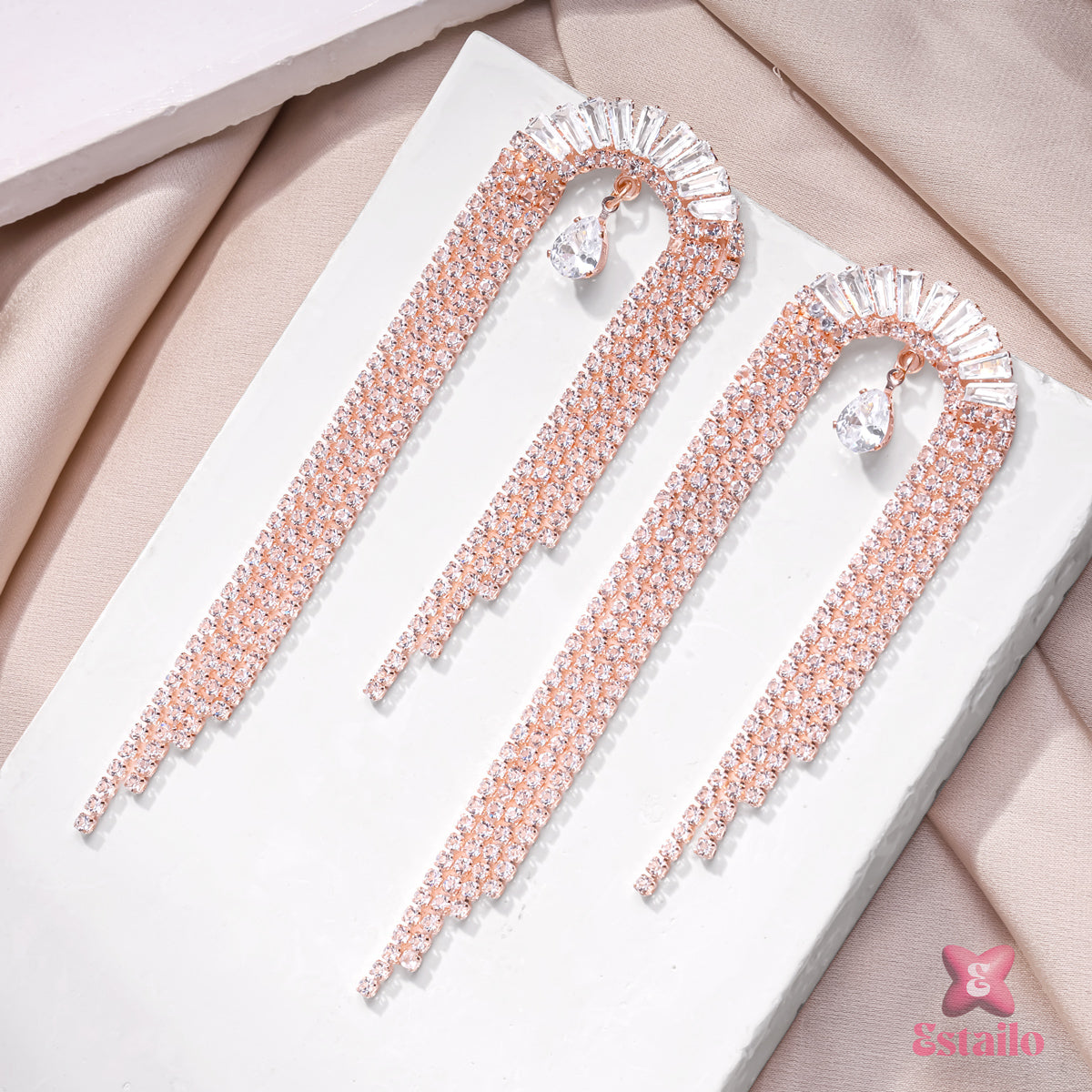 Rose Radiance Tassels Earrings
