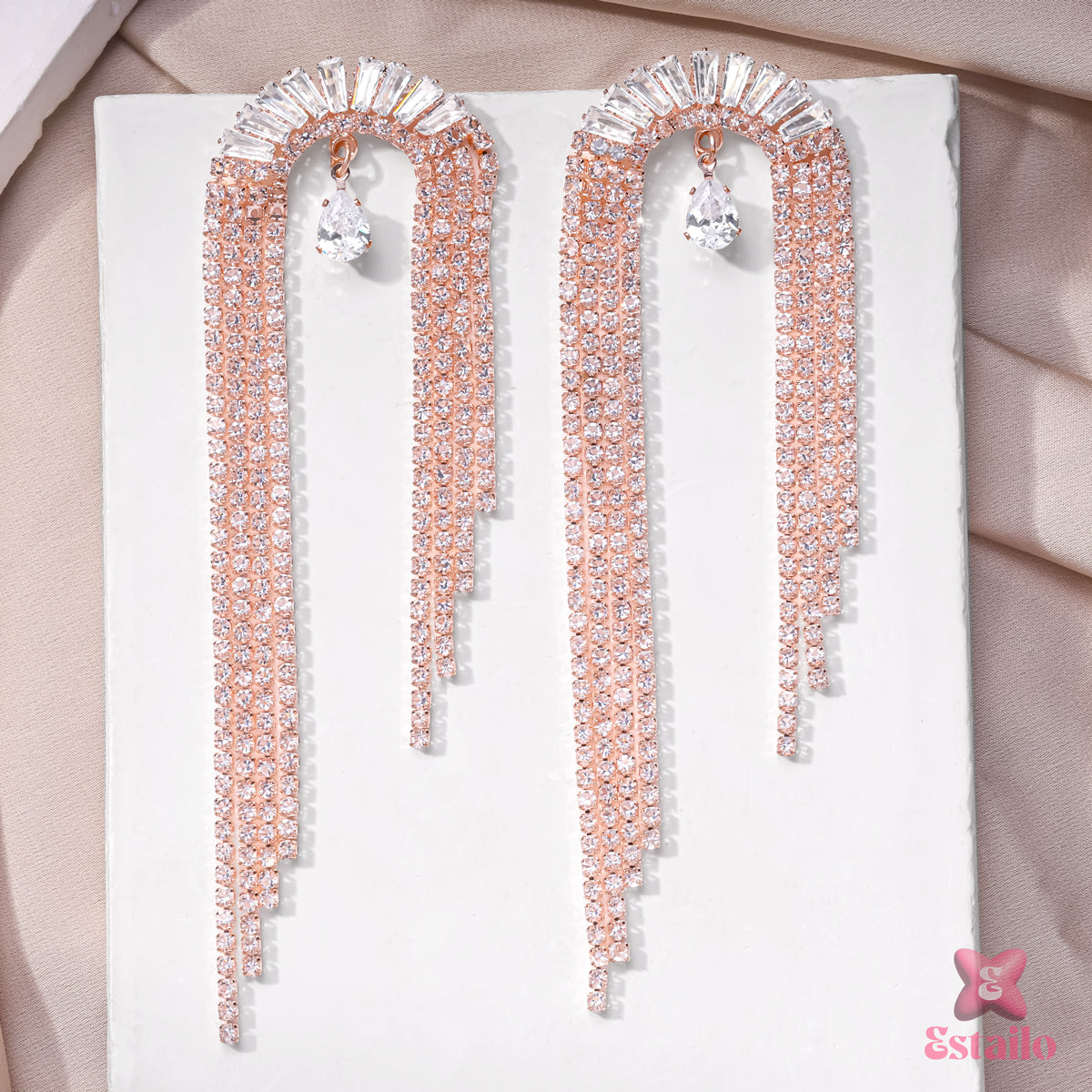 Rose Radiance Tassels Earrings